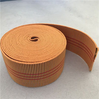 Chine élongation extérieure de la sangle 20%-30% de meubles de couleur d'orange de 60mm avec 3 lignes rouges fournisseur