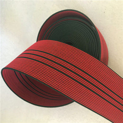 Chine rouge extérieur de sangle de meubles de ténacité élevée de 50mm avec 3 lignes noires fournisseur