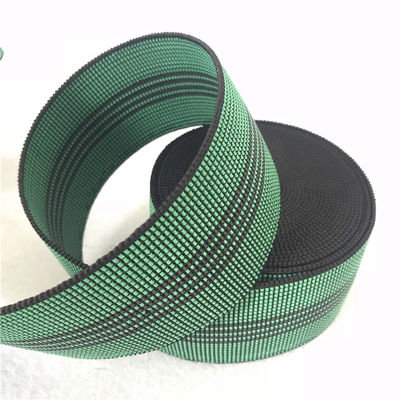 Chine Sangle élastique verte de la largeur 50mm avec 4 lignes noires sangle de PE fournisseur