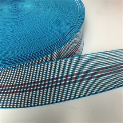 Chine matériel en caoutchouc chinois de fil de PE élastique de sangle de sofa de bleu de 50mm fournisseur