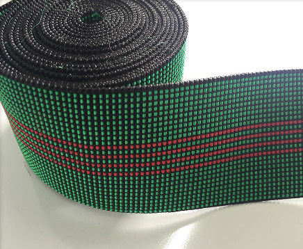 Chine textile à la maison élastique fort 50g/M de sangle de trempoline de couleur verte de 50mm fournisseur