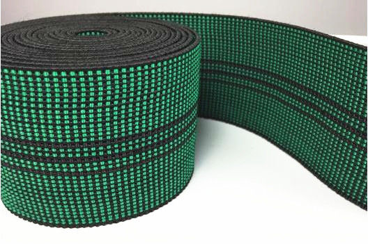 Chine largeur élastique d'intérieur de ceinture de sangle de couleur verte d'accessoires de sofa 2 pouces fournisseur