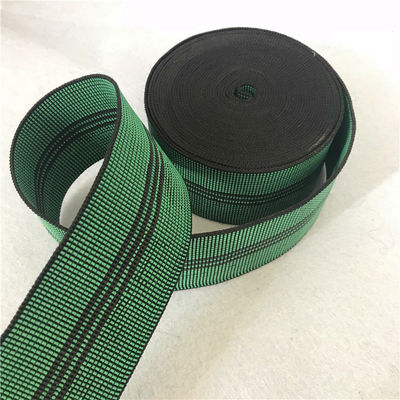 Chine vert élastique tressé de couleur de la largeur 50mm de ceinture de bout droit pour le dos et le siège de sofa fournisseur