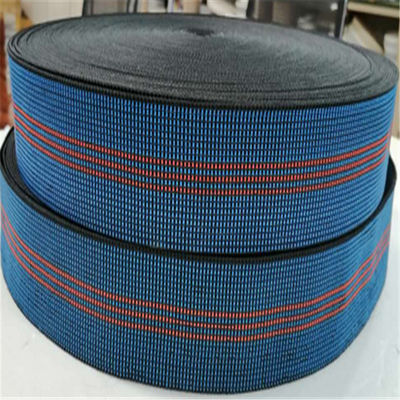 Chine Bleu élastique de sangle de chaise de haute pelouse faite sur commande de ténacité avec 3 courroies rouges fournisseur