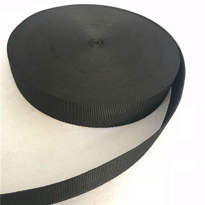 sangle de meubles de pelouse de largeur de 4cm, sangle noire de chaise de patio de la couleur 52g/M fournisseur